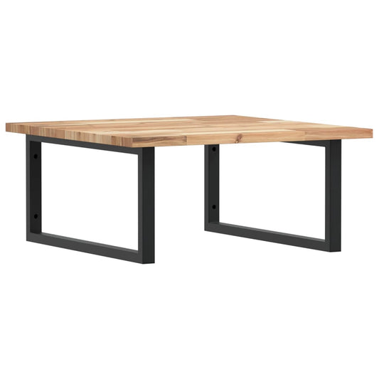 vidaXL Ράφι Νιπτήρα Τοίχου από Ατσάλι / Μασίφ Ξύλο Ακακίας