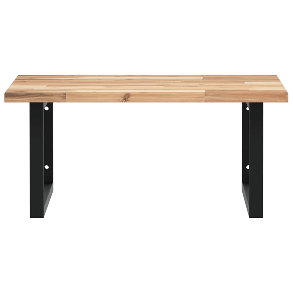 vidaXL Ράφι Νιπτήρα Τοίχου από Ατσάλι / Μασίφ Ξύλο Ακακίας