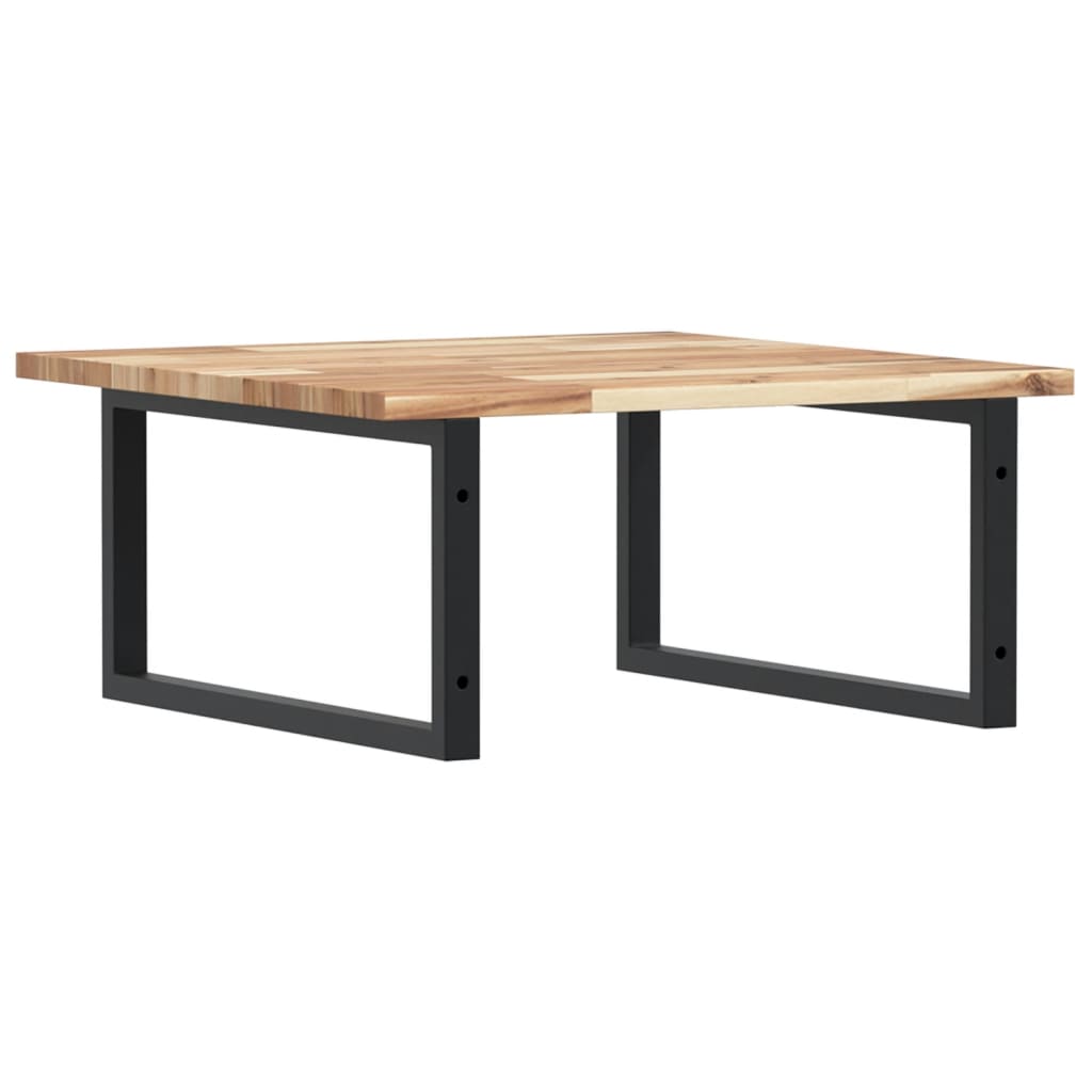 vidaXL Ράφι Νιπτήρα Τοίχου από Ατσάλι / Μασίφ Ξύλο Ακακίας