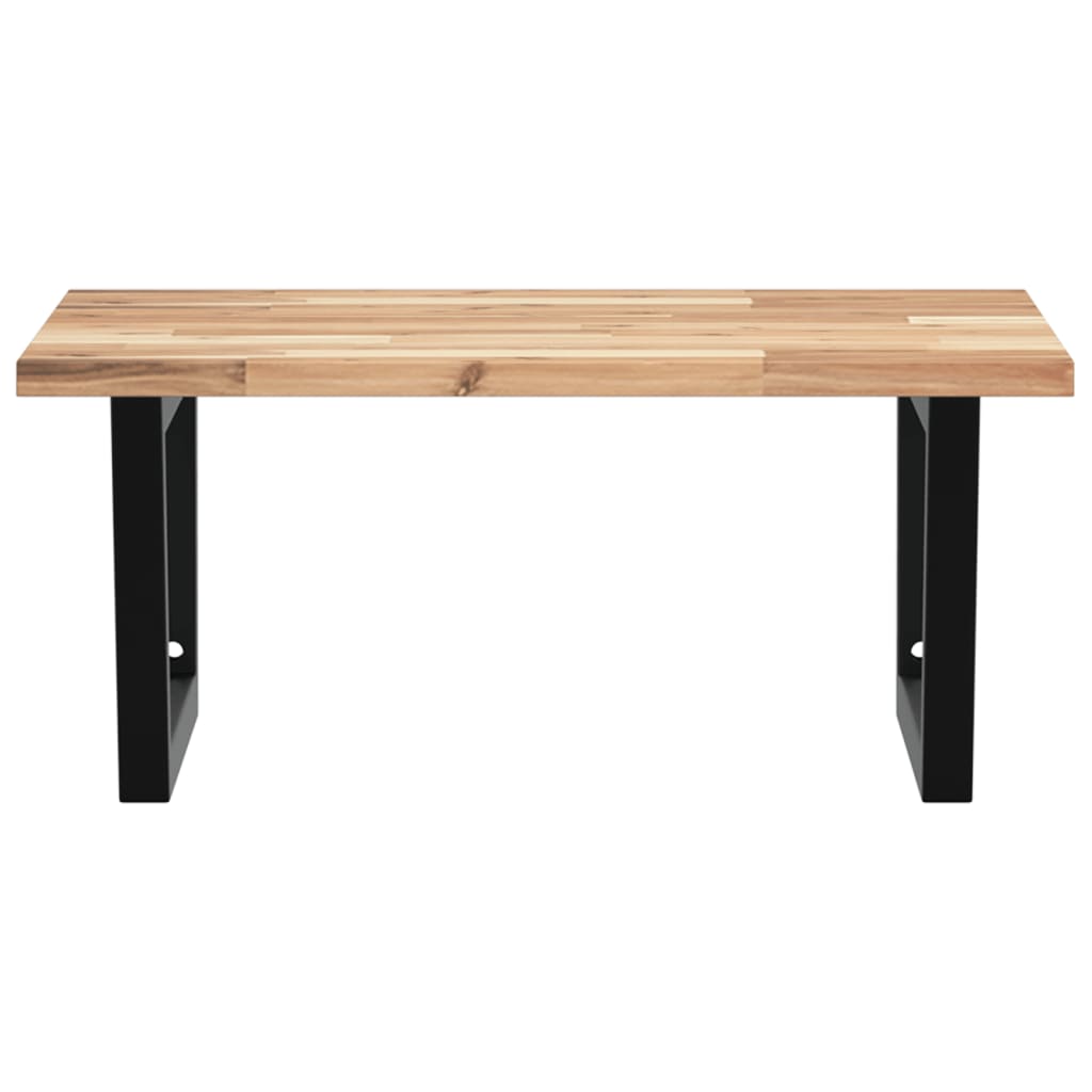 vidaXL Ράφι Νιπτήρα Τοίχου από Ατσάλι / Μασίφ Ξύλο Ακακίας