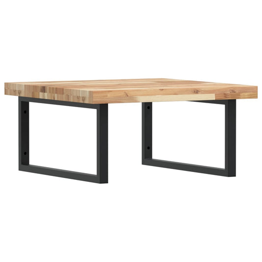 vidaXL Ράφι Νιπτήρα Τοίχου από Ατσάλι / Μασίφ Ξύλο Ακακίας