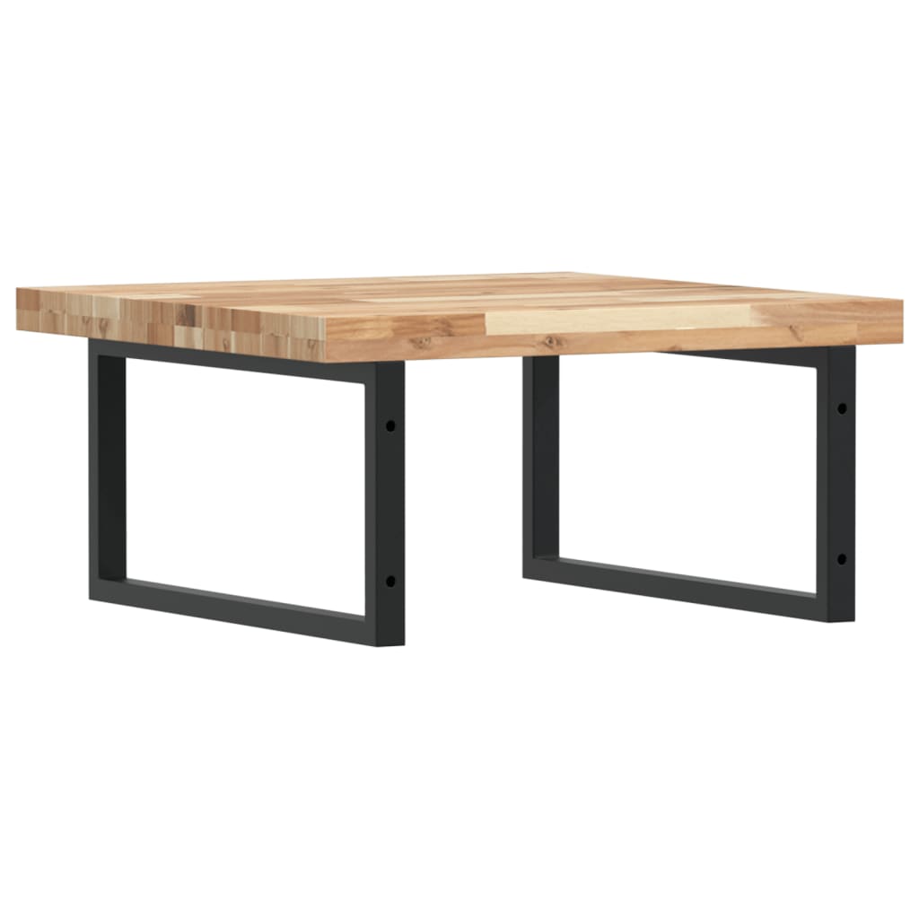 vidaXL Ράφι Νιπτήρα Τοίχου από Ατσάλι / Μασίφ Ξύλο Ακακίας