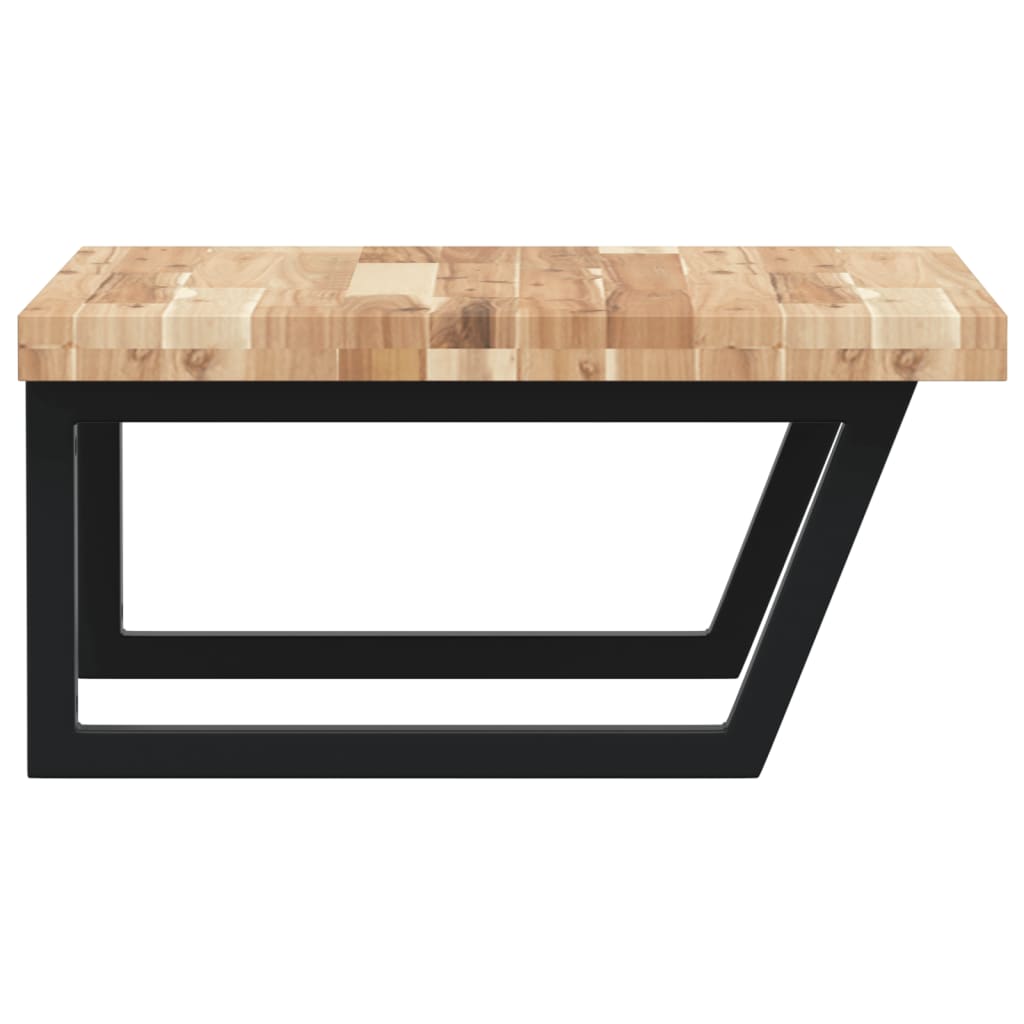 vidaXL Ράφι Νιπτήρα Τοίχου από Ατσάλι / Μασίφ Ξύλο Ακακίας