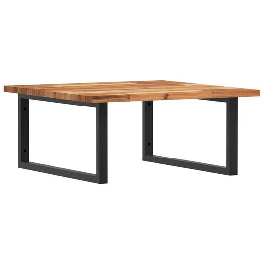 vidaXL Ράφι Νιπτήρα Τοίχου από Ατσάλι / Μασίφ Ξύλο Ακακίας