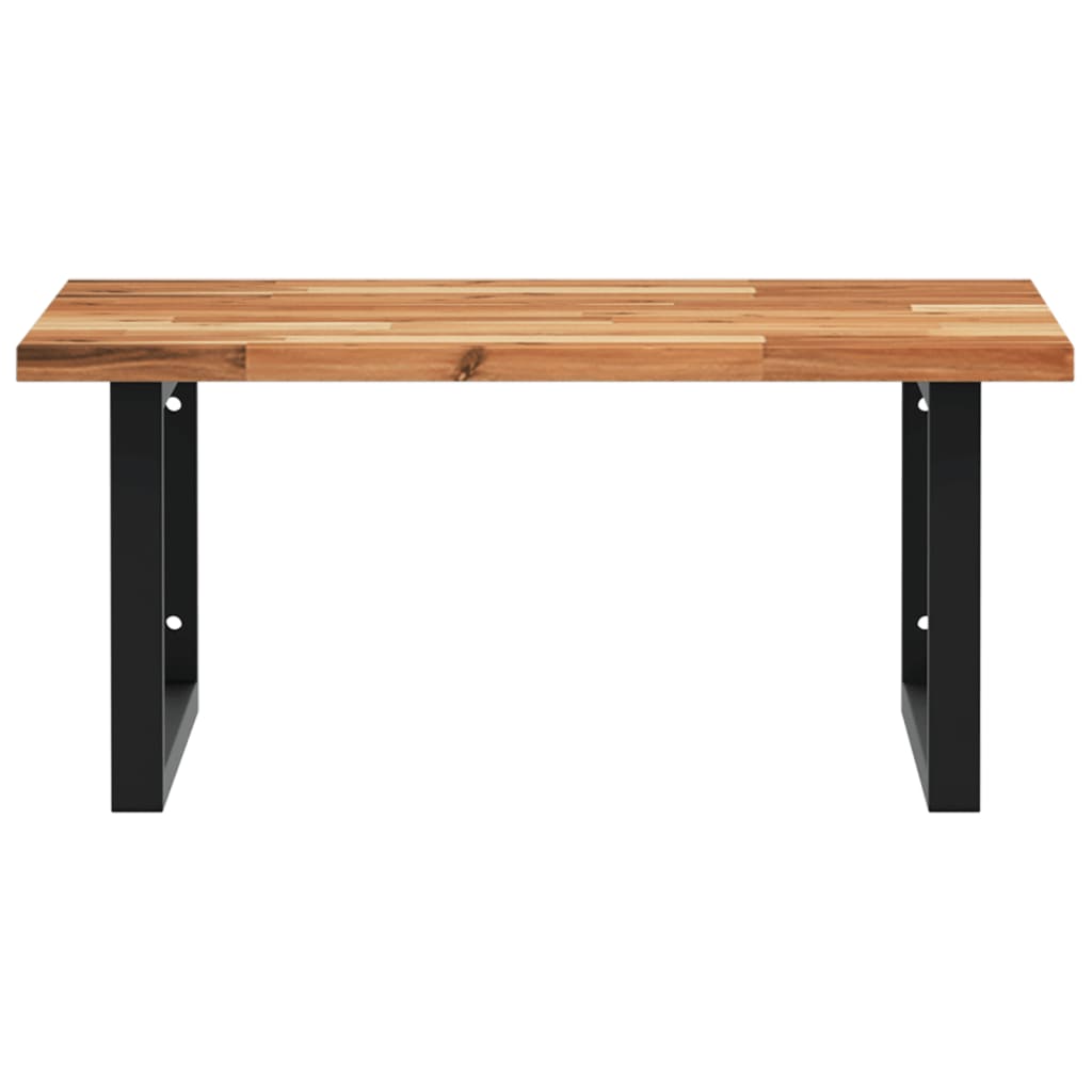 vidaXL Ράφι Νιπτήρα Τοίχου από Ατσάλι / Μασίφ Ξύλο Ακακίας