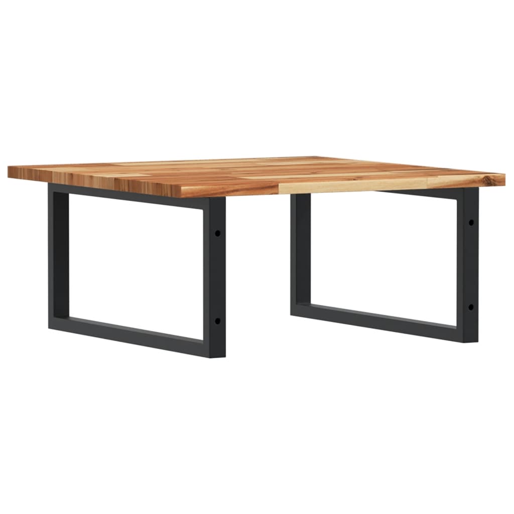 vidaXL Ράφι Νιπτήρα Τοίχου από Ατσάλι / Μασίφ Ξύλο Ακακίας