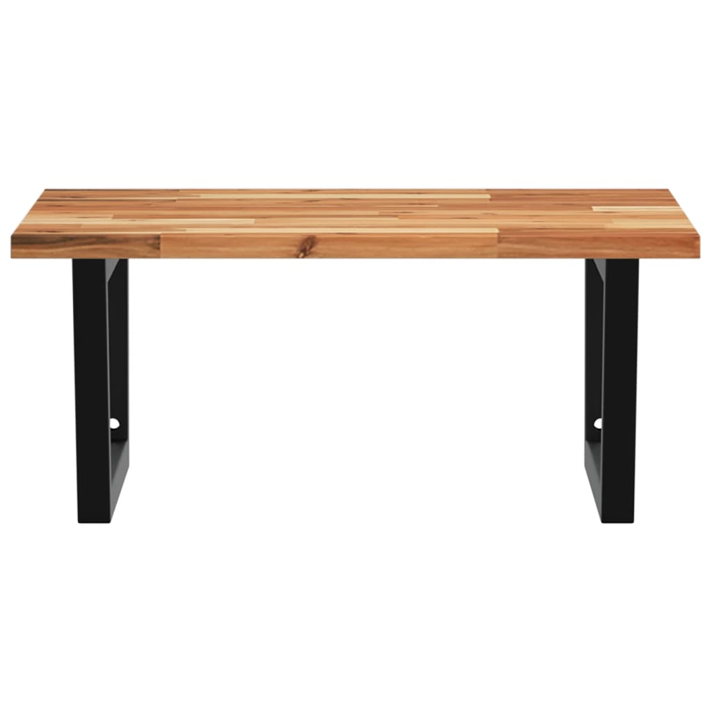 vidaXL Ράφι Νιπτήρα Τοίχου από Ατσάλι / Μασίφ Ξύλο Ακακίας