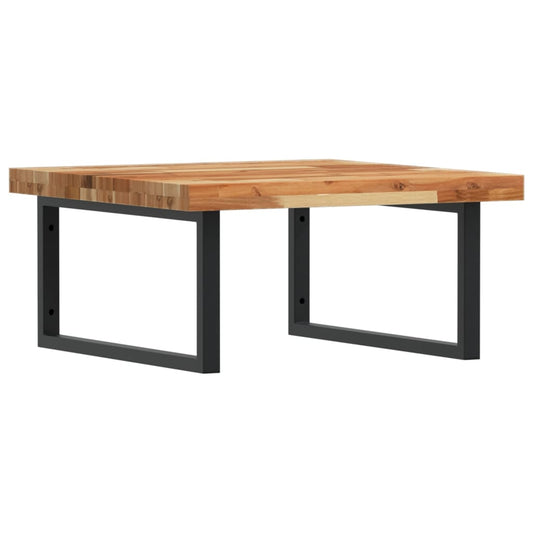 vidaXL Ράφι Νιπτήρα Τοίχου από Ατσάλι / Μασίφ Ξύλο Ακακίας