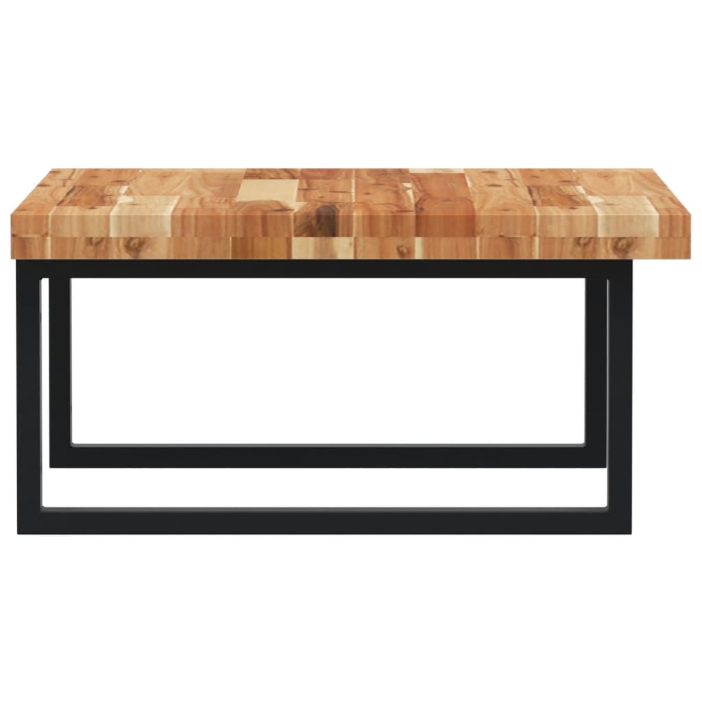 vidaXL Ράφι Νιπτήρα Τοίχου από Ατσάλι / Μασίφ Ξύλο Ακακίας