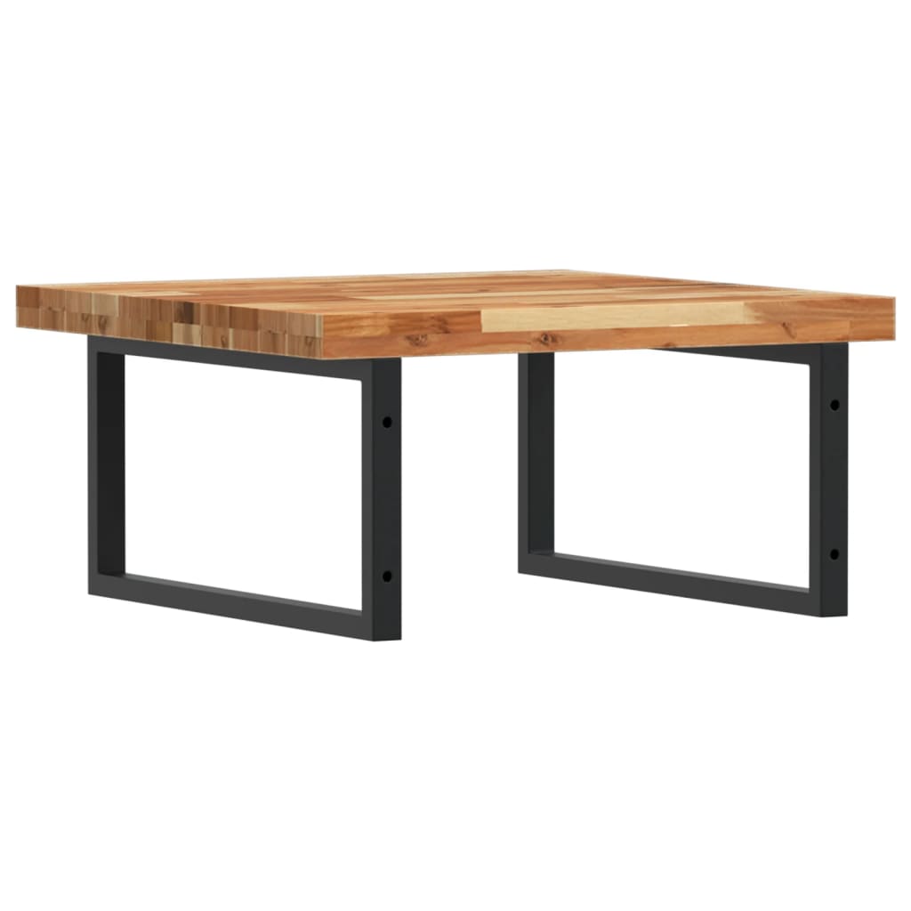 vidaXL Ράφι Νιπτήρα Τοίχου από Ατσάλι / Μασίφ Ξύλο Ακακίας