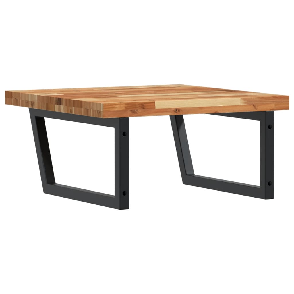 vidaXL Ράφι Νιπτήρα Τοίχου από Ατσάλι / Μασίφ Ξύλο Ακακίας