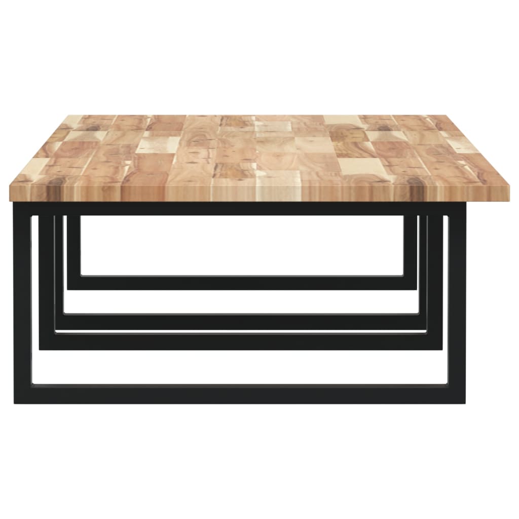 vidaXL Ράφι Νιπτήρα Τοίχου από Ατσάλι / Μασίφ Ξύλο Ακακίας