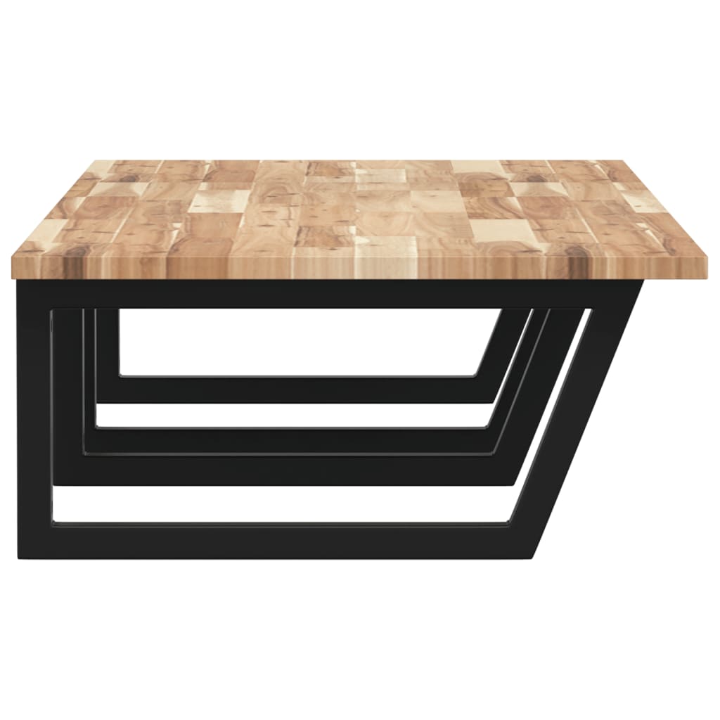 vidaXL Ράφι Νιπτήρα Τοίχου από Ατσάλι / Μασίφ Ξύλο Ακακίας