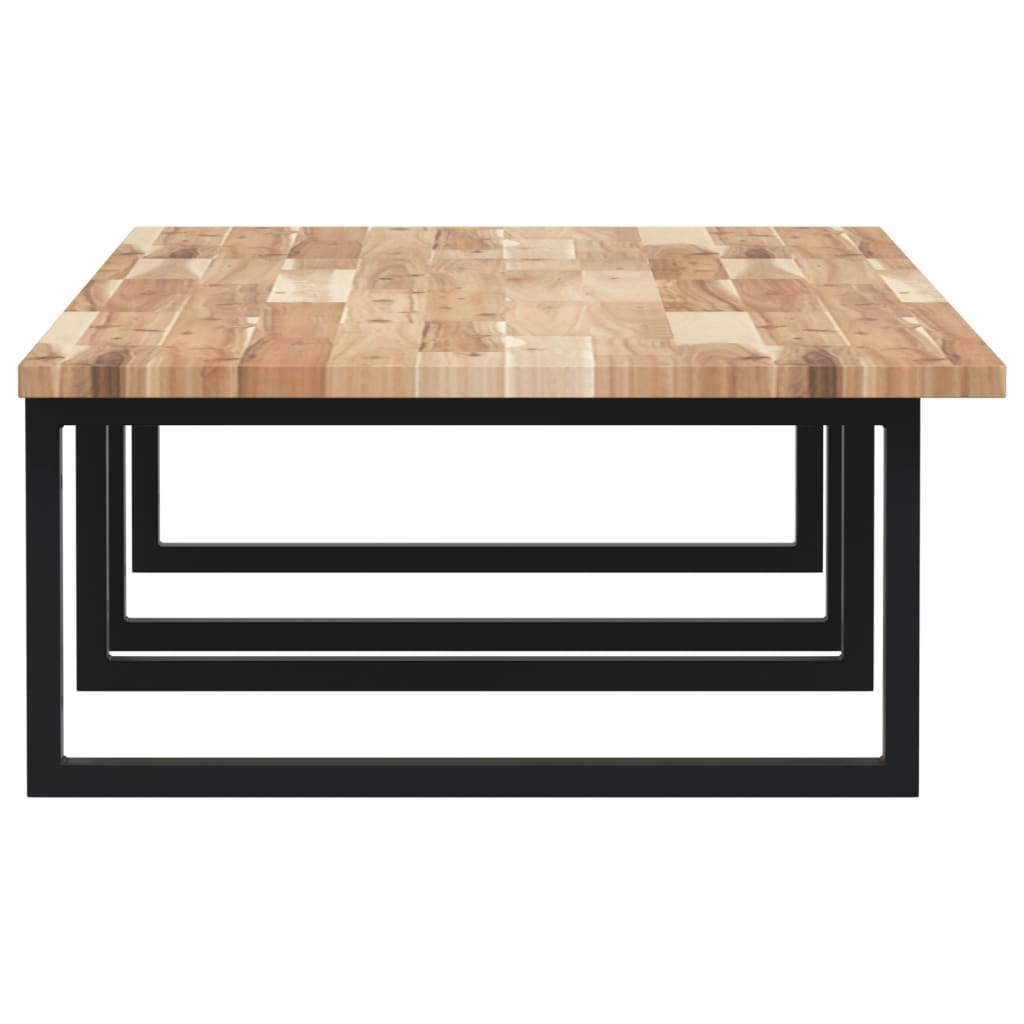 vidaXL Ράφι Νιπτήρα Τοίχου από Ατσάλι / Μασίφ Ξύλο Ακακίας