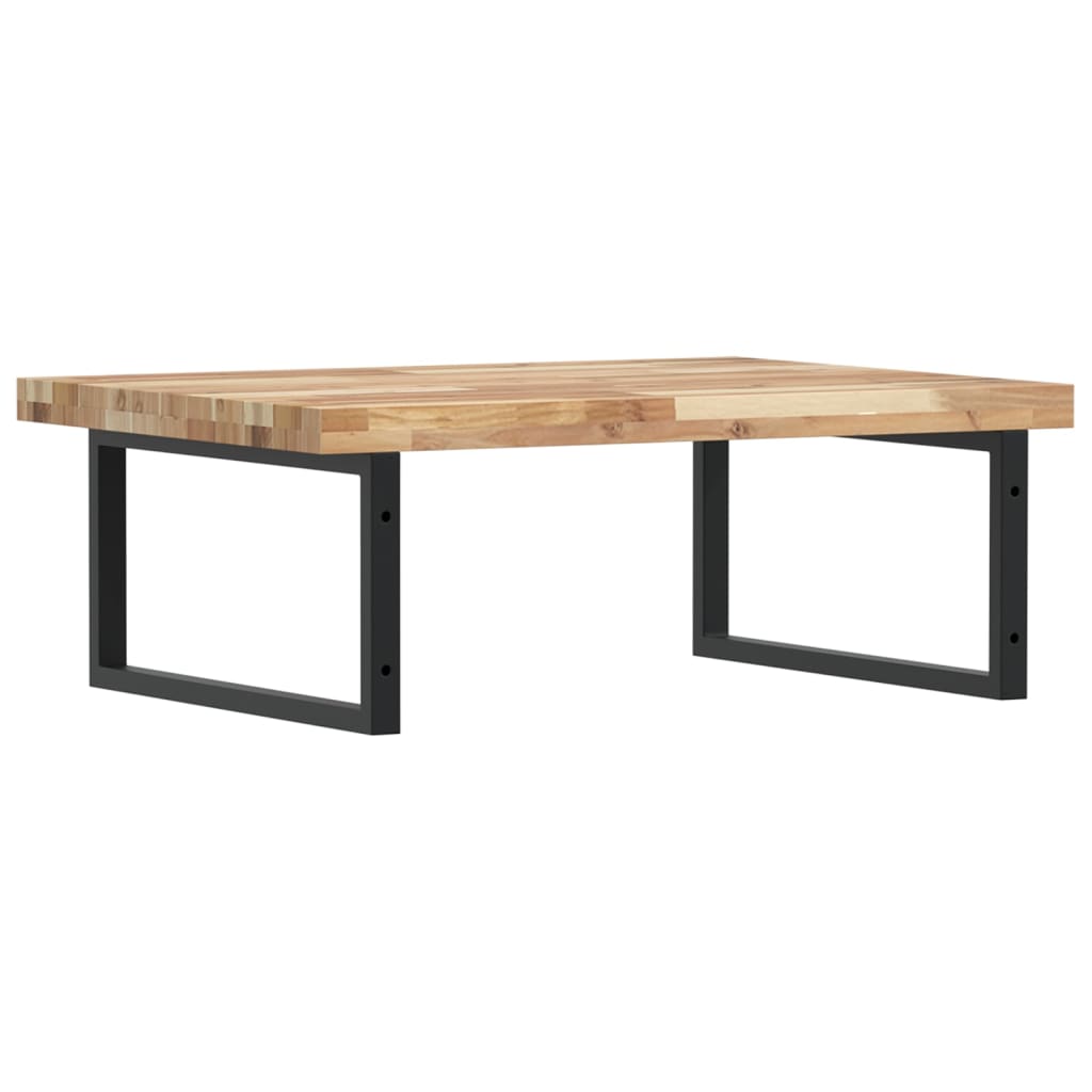 vidaXL Ράφι Νιπτήρα Τοίχου από Ατσάλι / Μασίφ Ξύλο Ακακίας