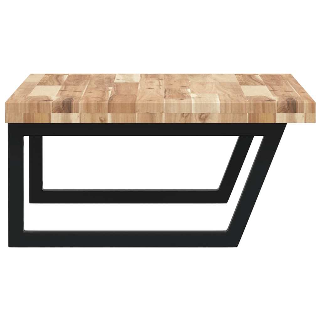 vidaXL Ράφι Νιπτήρα Τοίχου από Ατσάλι / Μασίφ Ξύλο Ακακίας