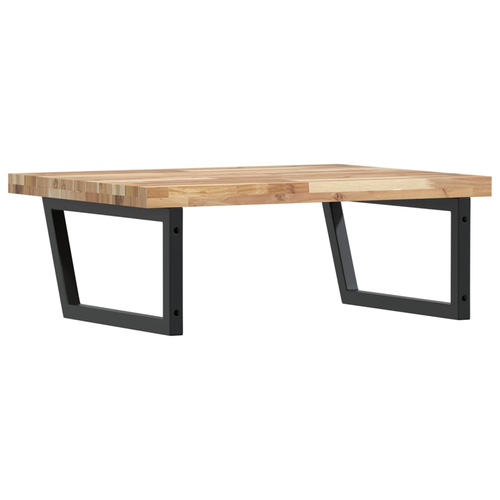 vidaXL Ράφι Νιπτήρα Τοίχου από Ατσάλι / Μασίφ Ξύλο Ακακίας