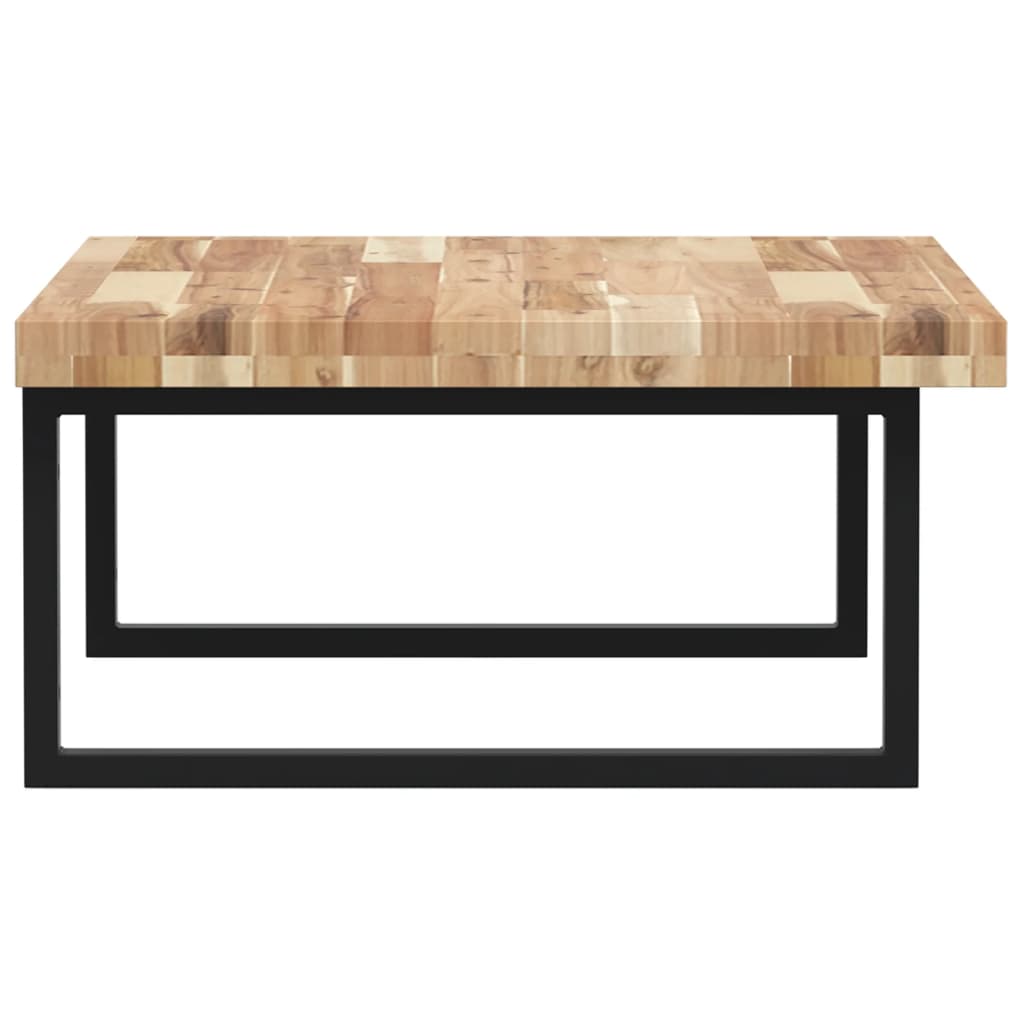 vidaXL Ράφι Νιπτήρα Τοίχου από Ατσάλι / Μασίφ Ξύλο Ακακίας