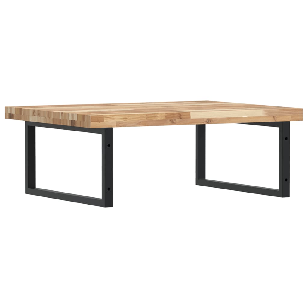 vidaXL Ράφι Νιπτήρα Τοίχου από Ατσάλι / Μασίφ Ξύλο Ακακίας