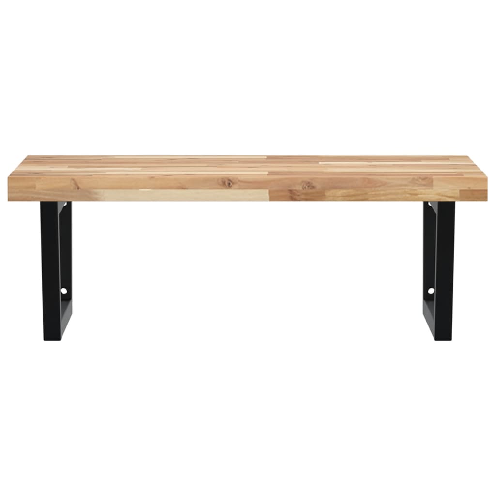 vidaXL Ράφι Νιπτήρα Τοίχου από Ατσάλι / Μασίφ Ξύλο Ακακίας