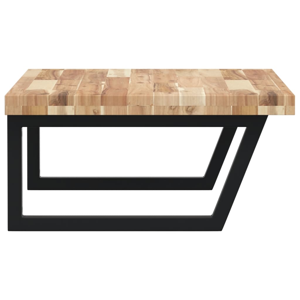 vidaXL Ράφι Νιπτήρα Τοίχου από Ατσάλι / Μασίφ Ξύλο Ακακίας