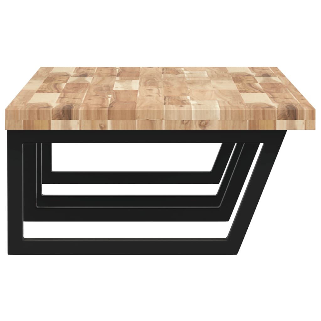 vidaXL Ράφι Νιπτήρα Τοίχου από Ατσάλι / Μασίφ Ξύλο Ακακίας