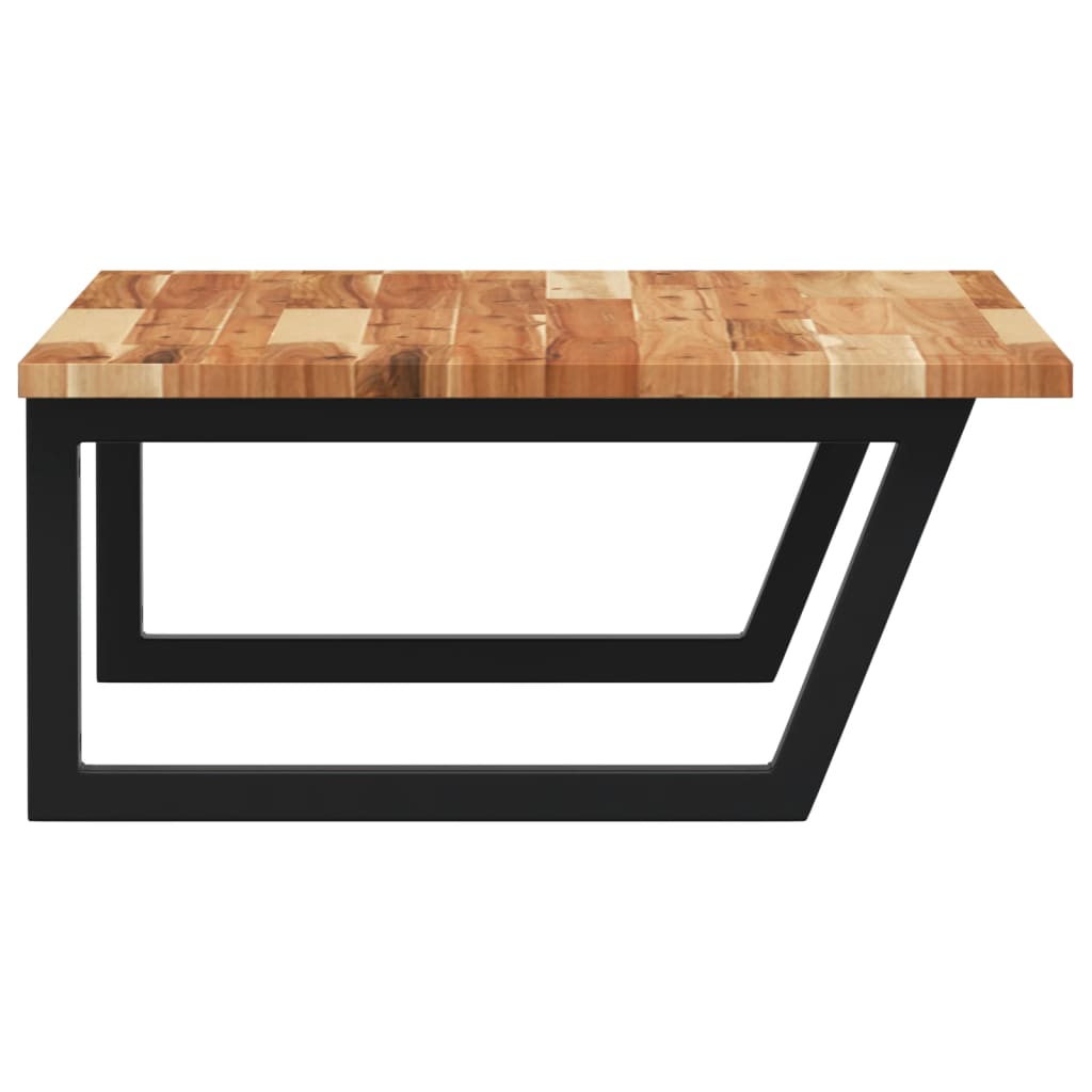 vidaXL Ράφι Νιπτήρα Τοίχου από Ατσάλι / Μασίφ Ξύλο Ακακίας