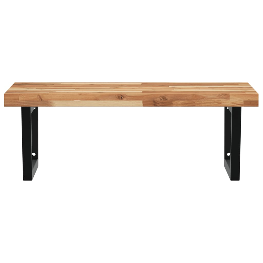 vidaXL Ράφι Νιπτήρα Τοίχου από Ατσάλι / Μασίφ Ξύλο Ακακίας