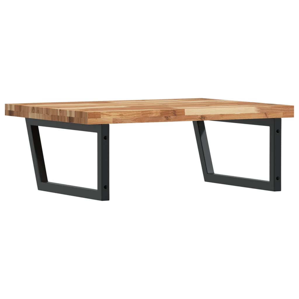 vidaXL Ράφι Νιπτήρα Τοίχου από Ατσάλι / Μασίφ Ξύλο Ακακίας