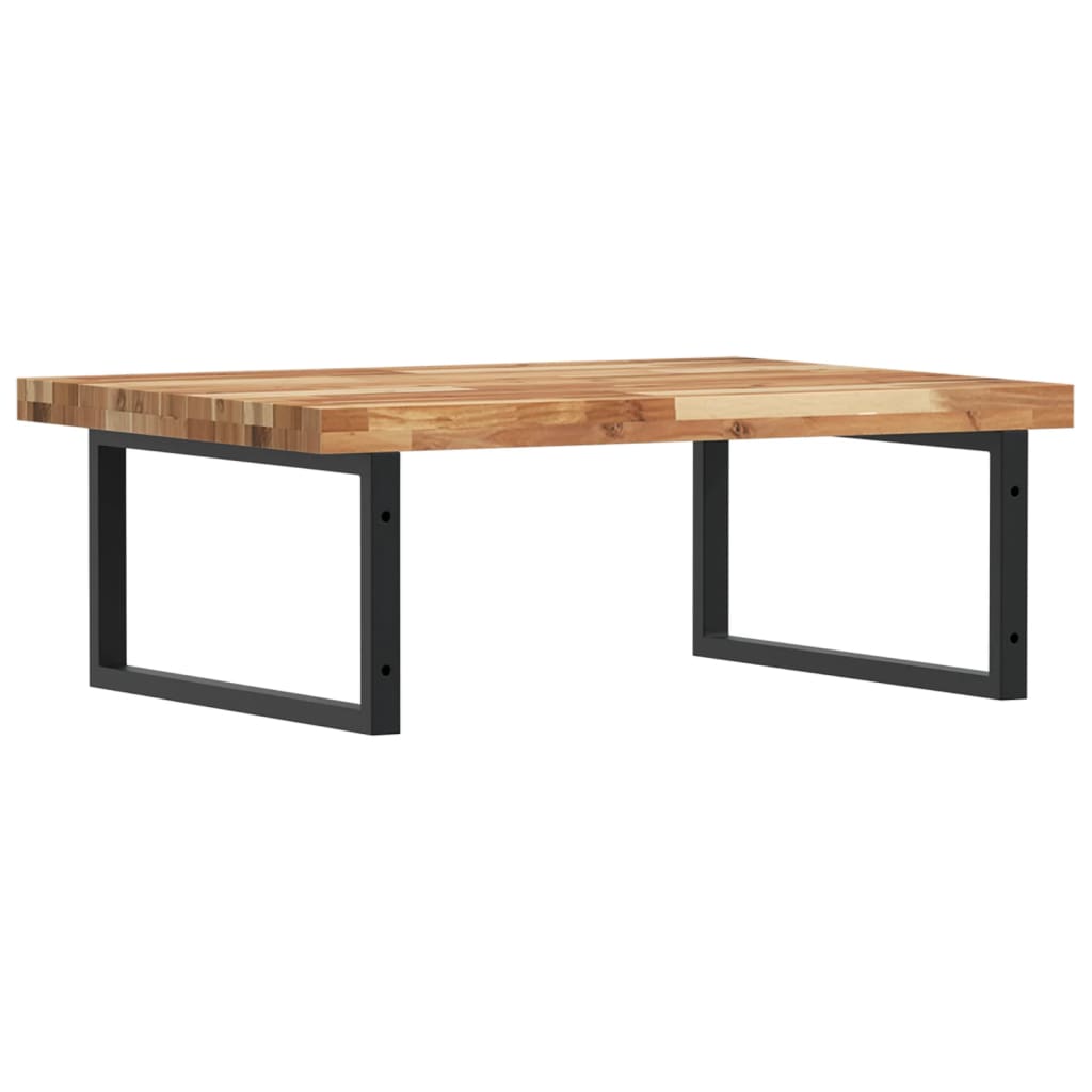 vidaXL Ράφι Νιπτήρα Τοίχου από Ατσάλι / Μασίφ Ξύλο Ακακίας