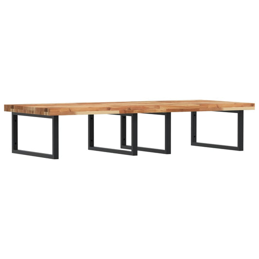 vidaXL Ράφι Νιπτήρα Τοίχου από Ατσάλι / Μασίφ Ξύλο Ακακίας