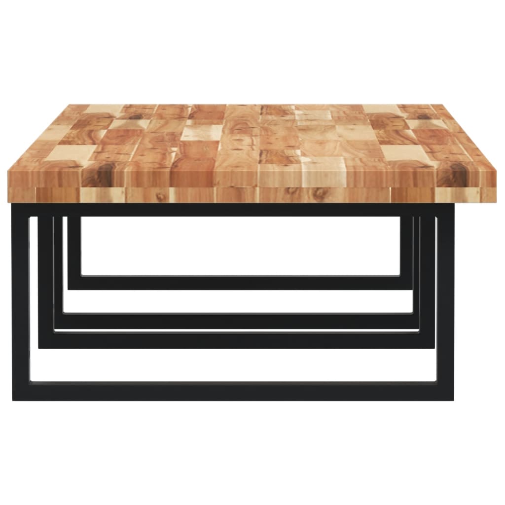 vidaXL Ράφι Νιπτήρα Τοίχου από Ατσάλι / Μασίφ Ξύλο Ακακίας