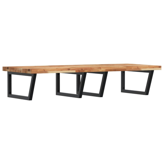 vidaXL Ράφι Νιπτήρα Τοίχου από Ατσάλι / Μασίφ Ξύλο Ακακίας