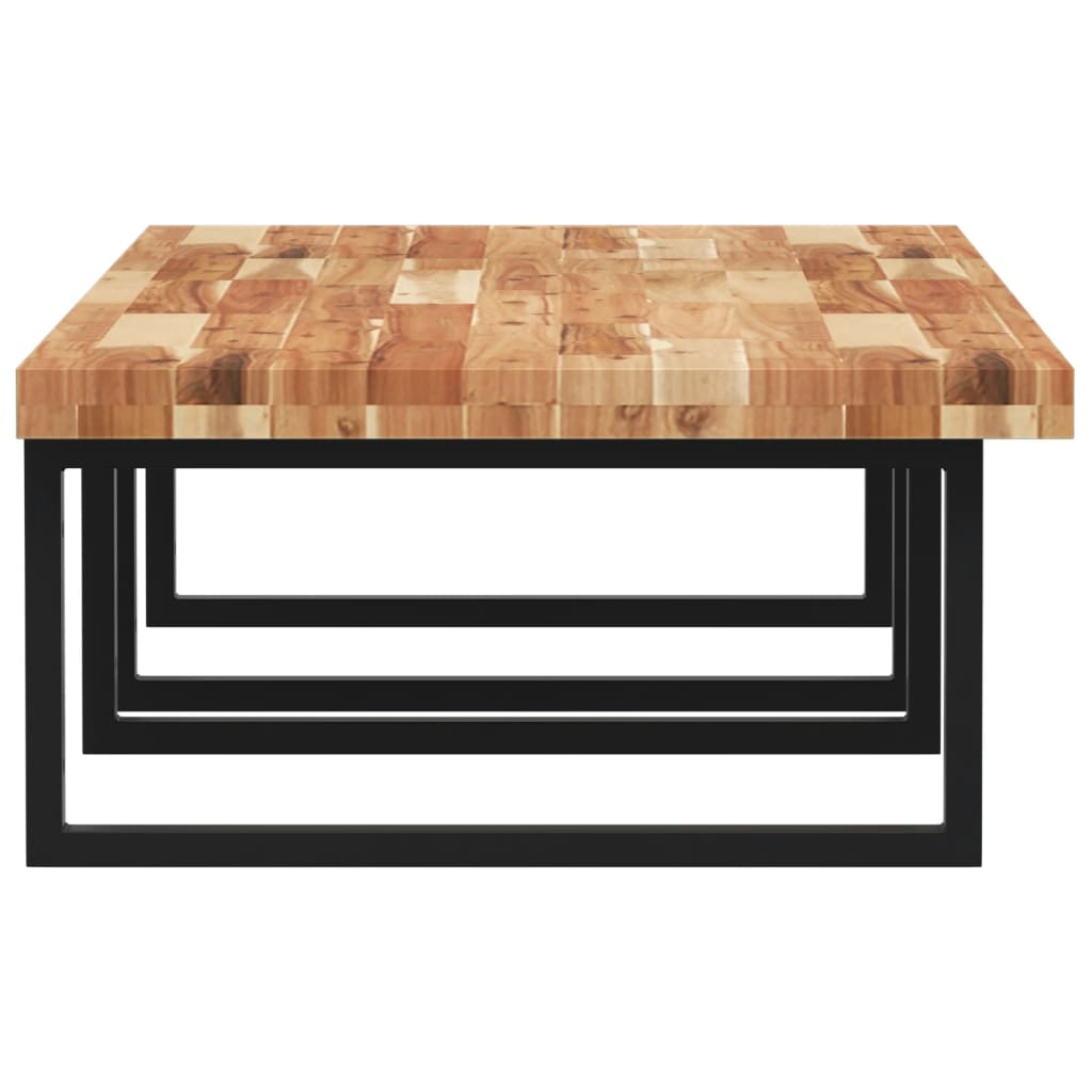 vidaXL Ράφι Νιπτήρα Τοίχου από Ατσάλι / Μασίφ Ξύλο Ακακίας