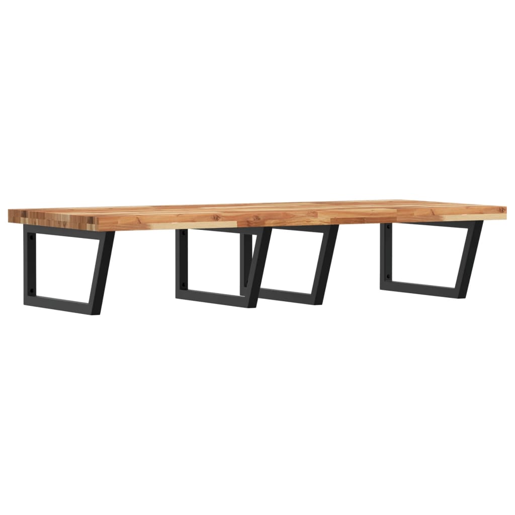 vidaXL Ράφι Νιπτήρα Τοίχου από Ατσάλι / Μασίφ Ξύλο Ακακίας