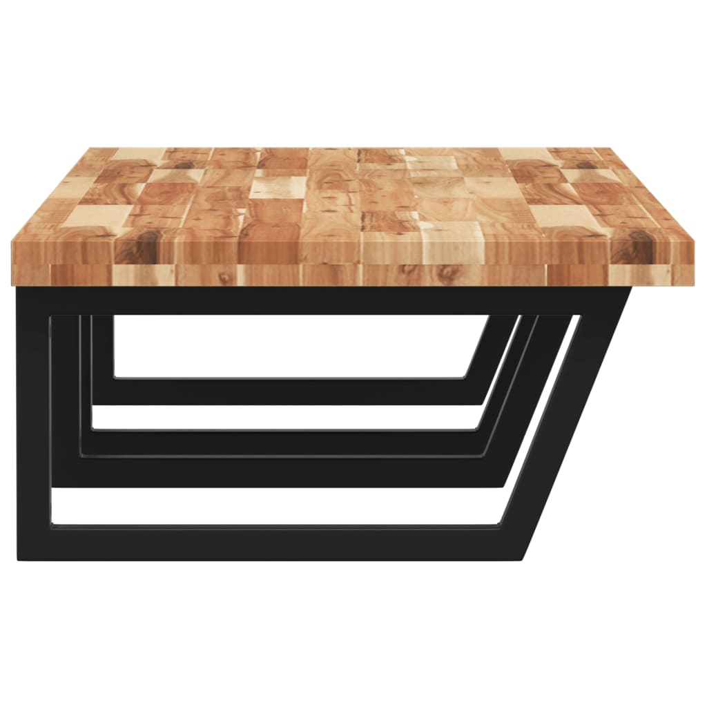 vidaXL Ράφι Νιπτήρα Τοίχου από Ατσάλι / Μασίφ Ξύλο Ακακίας