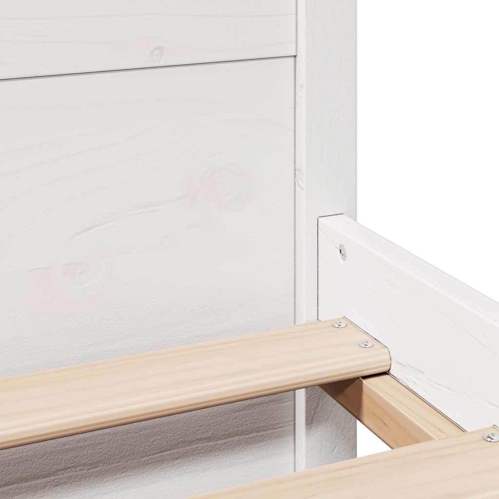 vidaXL Σκελετός Κρεβ. Χωρίς Στρώμα Λευκό 90x190 εκ Μασίφ Πεύκο