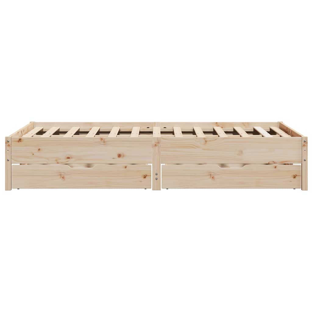 vidaXL Σκελετός Κρεβατιού Χωρίς Στρώμα 120x190 εκ Μασίφ Ξύλο Πεύκου