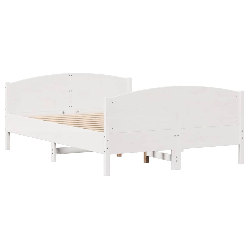 vidaXL Σκελετός Κρεβ. Χωρίς Στρώμα Λευκό 120x200 εκ Μασίφ Πεύκο