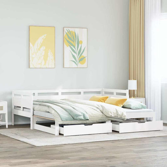 vidaXL Καναπές Κρεβάτι Συρόμενος Χωρίς Στρώμα 90x190 εκ. & Συρτάρια
