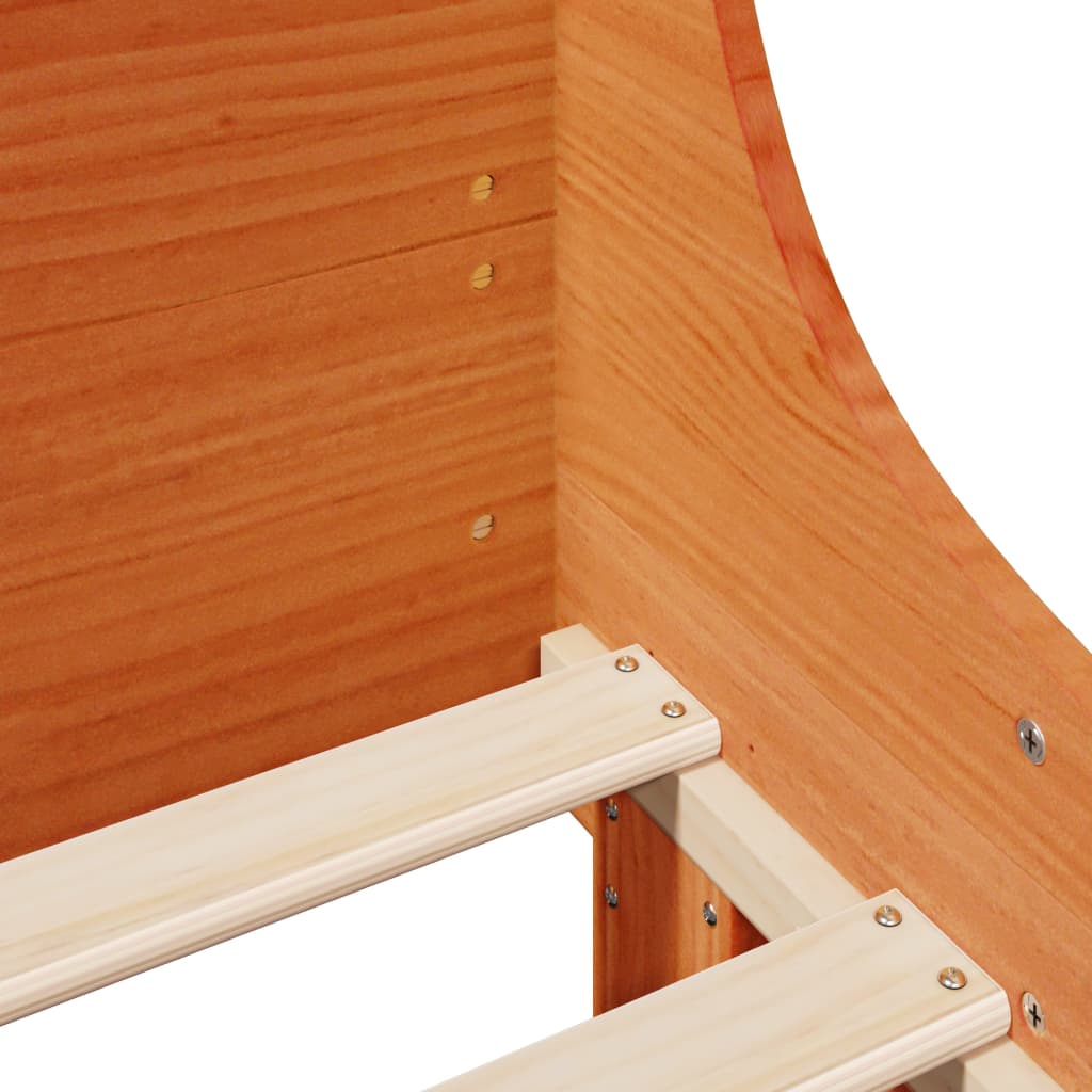 vidaXL Σκελετός Κρεβ. Χωρίς Στρώμα Καφέ Κεριού 180x200 εκ Μασίφ Πεύκο