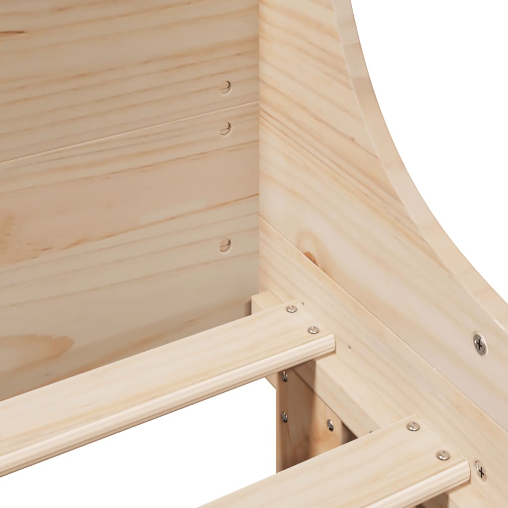 vidaXL Σκελετός Κρεβατιού Χωρίς Στρώμα 160x200 εκ Μασίφ Ξύλο Πεύκου