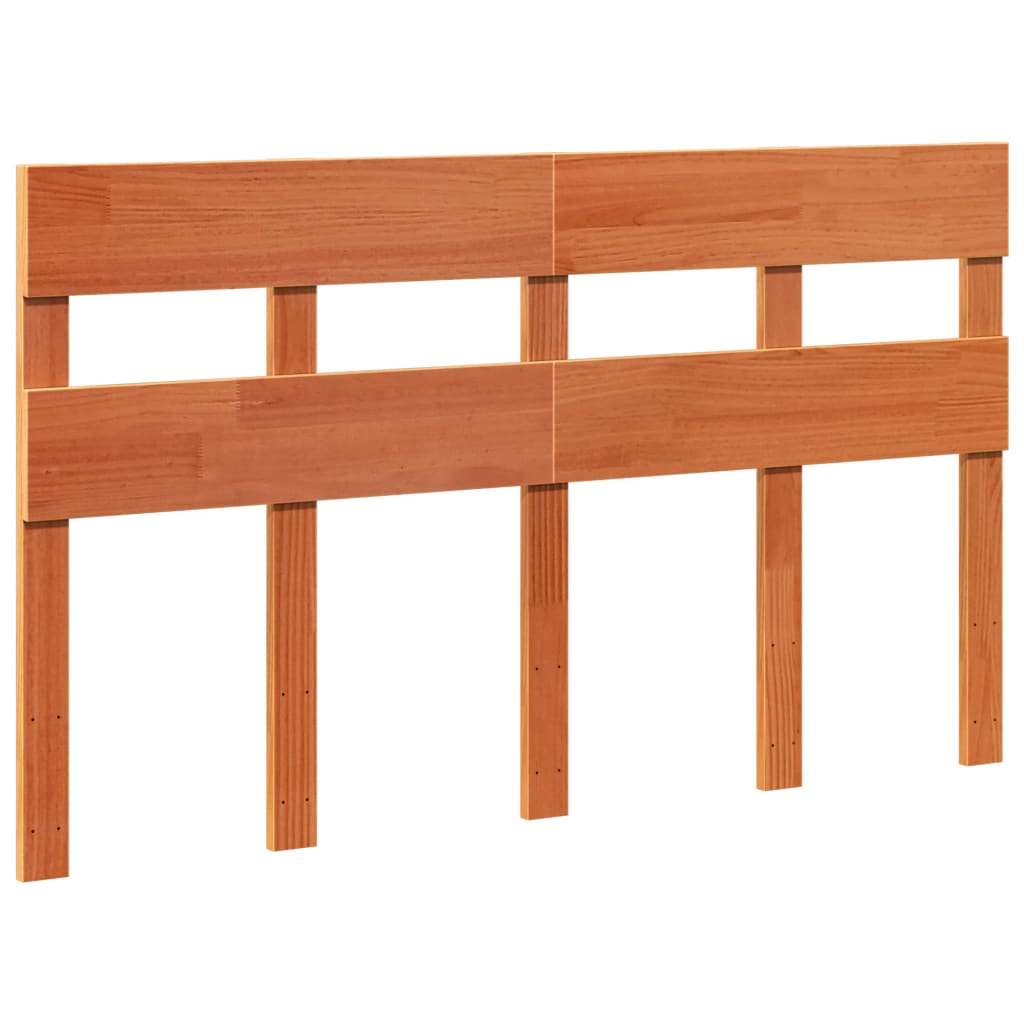 vidaXL Σκελετός Κρεβατιού Χωρίς Στρώμα Καφέ 140x200 Μασίφ Ξύλο Πεύκου