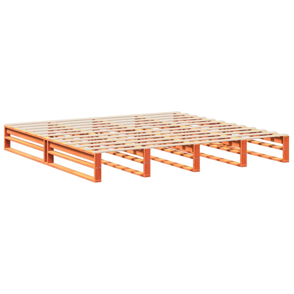 vidaXL Σκελετός Κρεβ. Χωρίς Στρώμα Καφέ Κεριού 180x200 εκ Μασίφ Πεύκο