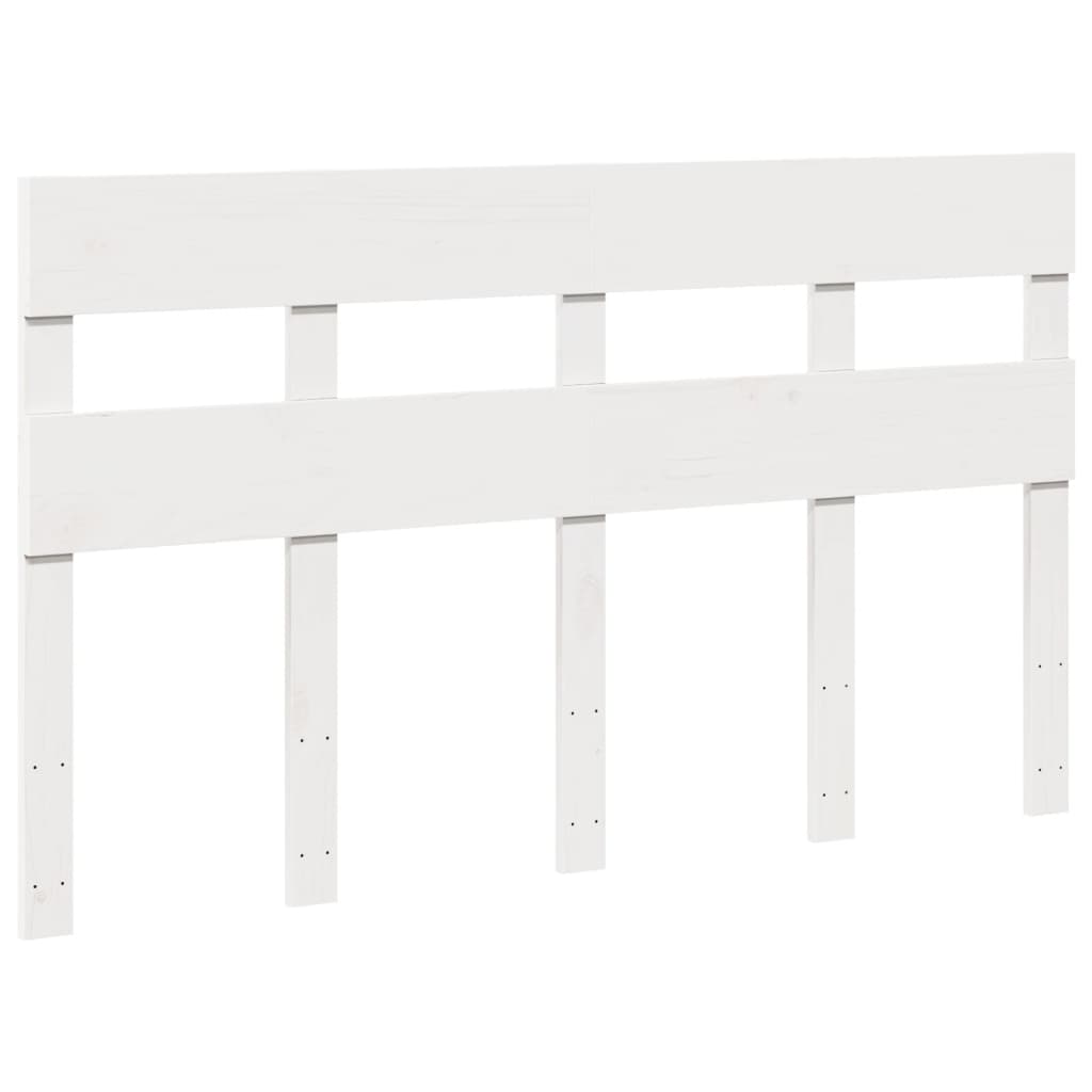 vidaXL Σκελετός Κρεβ. Χωρίς Στρώμα Λευκό 120x190 εκ Μασίφ Πεύκο