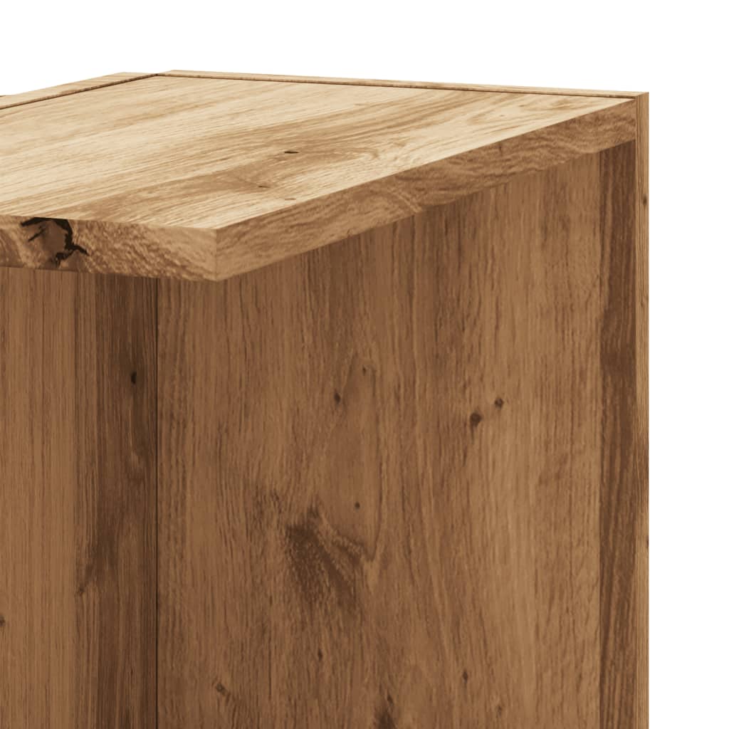 vidaXL Γωνιακή Ραφιέρα Τοίχου Αρτισιανή Δρυς 36,5x36,5x140 Επεξ. Ξύλο