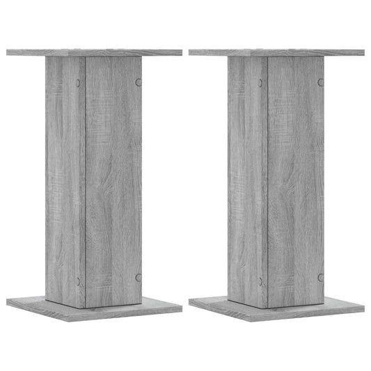 vidaXL Βάσεις Ηχείων 2 Τεμ. Γκρι Sonoma 30x30x60εκ. Επεξεργασμένο Ξύλο