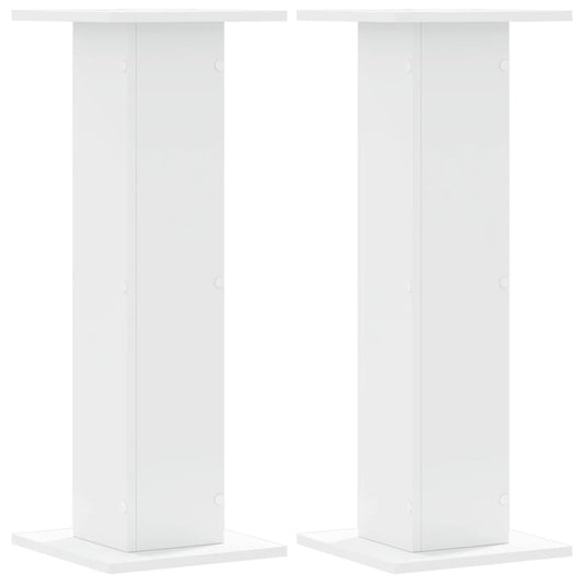 vidaXL Βάσεις Ηχείων 2 Τεμ. Λευκή 30x30x80 εκ. Επεξ. Ξύλο