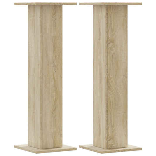 vidaXL Βάσεις Ηχείων 2 Τεμ. Sonoma Δρυς 30x30x95εκ. Επεξεργασμένο Ξύλο
