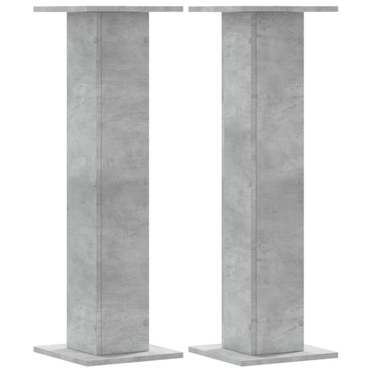 vidaXL Βάσεις Ηχείων 2 Τεμ. Γκρι Σκυρ. 30x30x95 εκ. Επεξ. Ξύλο